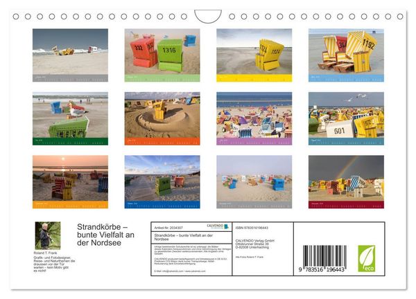 Produktbild: Strandk&ouml;rbe &ndash; bunte Vielfalt an der Nordsee (Wandkalender 2026 DIN A4 quer), CALVENDO Monatskalender