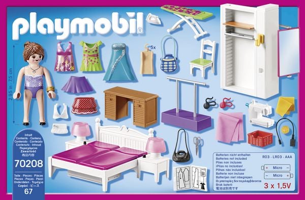 Produktbild: PLAYMOBIL&reg; 70208 Schlafzimmer mit N&auml;hecke