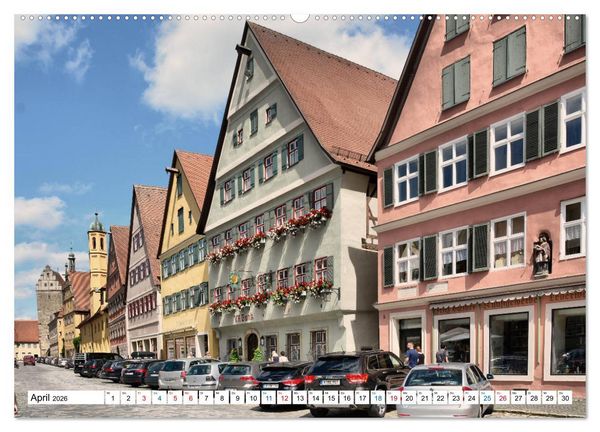 Produktbild: Dinkelsb&uuml;hl - Ansichtssache (hochwertiger Premium Wandkalender 2026 DIN A2 quer), Kunstdruck in Hochglanz
