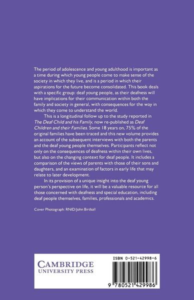 Produktbild: Deaf Young People and Their Families