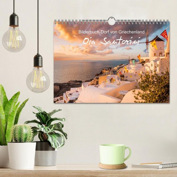 Produktbild: Oia Santorini - Bilderbuch-Dorf von Griechenland (Wandkalender 2027 DIN A4 quer), CALVENDO Monatskalender