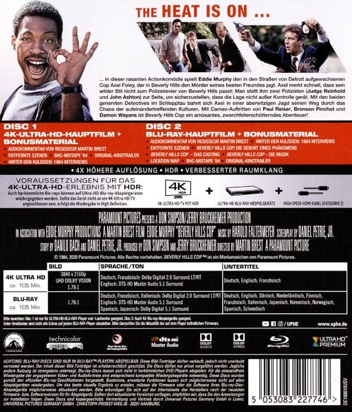 Produktbild: Beverly Hills Cop 1 (4K Ultra HD) (+ Blu-ray 2D)
