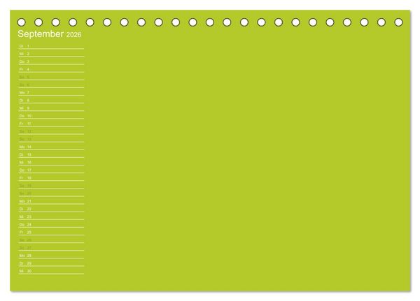 Produktbild: Bastel-Geburtstagskalender gr&uuml;n / Geburtstagskalender (Tischkalender 2026 DIN A5 quer), CALVENDO Monatskalender