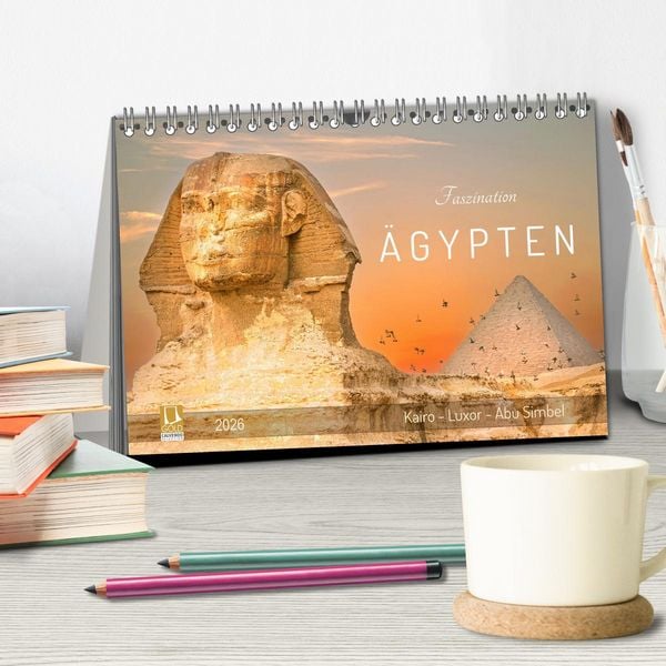 Produktbild: Faszination &Auml;gypten: Kairo - Luxor - Abu Simbel (Tischkalender 2026 DIN A5 quer), CALVENDO Monatskalender