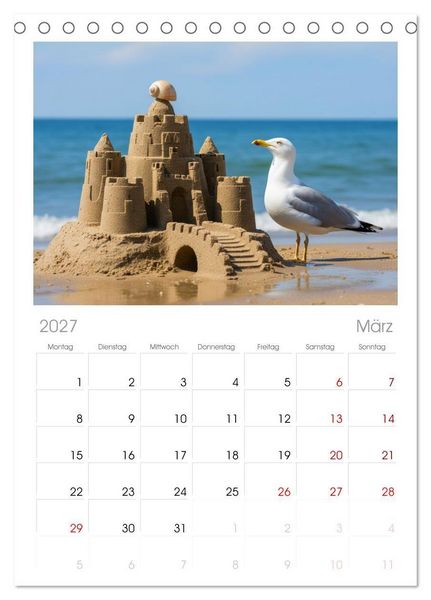 Produktbild: Tischplaner 2027 - Ideen in den Sand gesetzt (A5 Tischkalender zum Aufstellen) CALVENDO