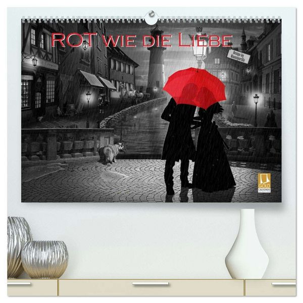 Produktbild: Rot wie die Liebe by Mausopardia (hochwertiger Premium Wandkalender 2026 DIN A2 quer), Kunstdruck in Hochglanz