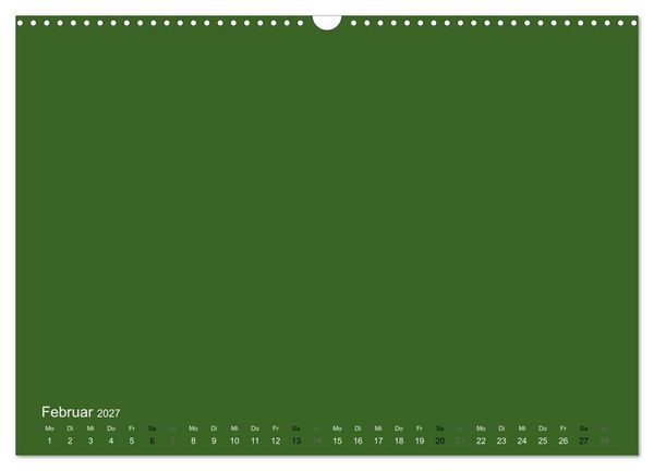 Produktbild: Bastelkalender - dunkel Gr&uuml;n (Wandkalender 2027 DIN A3 quer), CALVENDO Monatskalender