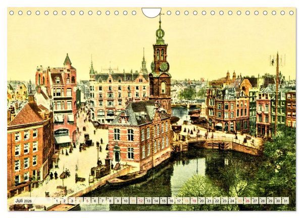Produktbild: Amsterdam um 1900 (Wandkalender 2026 DIN A4 quer), CALVENDO Monatskalender