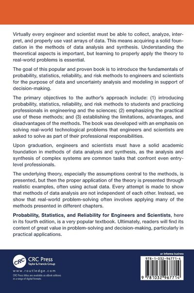Produktbild: Probability, Statistics, and Reliability for Engineers and Scientists