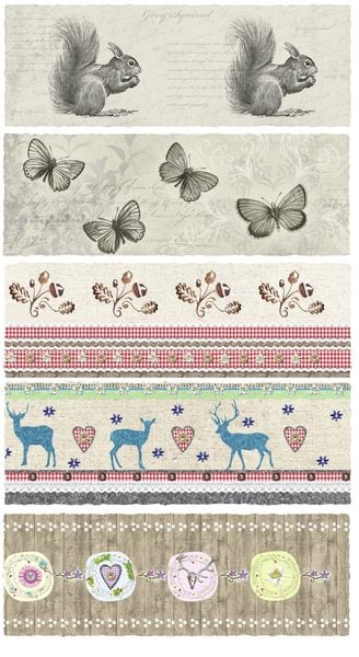 Produktbild: URSUS Basispapiere Transparentpapier Cosy Season, 10 x 27 cm, 100 Blatt