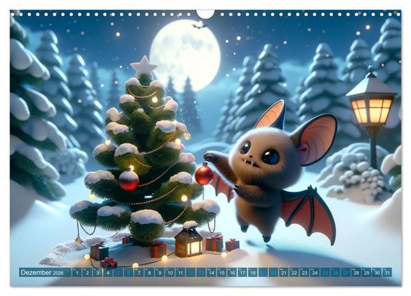 Produktbild: Fl&uuml;gel der Nacht: Abenteuer der kleinen Vampire (Wandkalender 2026 DIN A3 quer), CALVENDO Monatskalender
