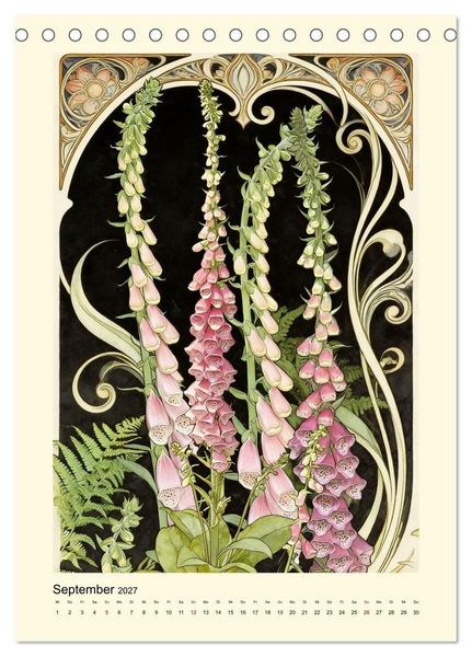 Produktbild: Bl&uuml;ten im reinsten Jugenstil (Tischkalender 2027 DIN A5 hoch), CALVENDO Monatskalender