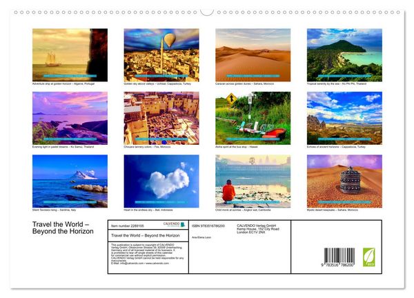 Produktbild: Travel the World &ndash; Beyond the Horizon (High Quality Premium Wall Calendar 2027 DIN A2 landscape),CALVENDO 12 Month Wall Calendar