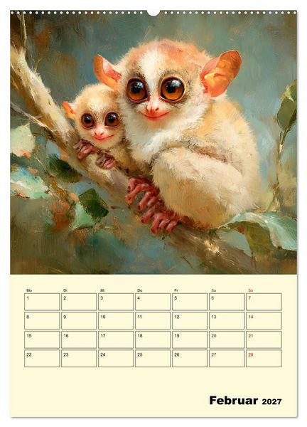 Produktbild: Koboldmakis. Kleine H&uuml;ter des Dschungels (hochwertiger Premium Wandkalender 2027 DIN A2 hoch), Kunstdruck in Hochglanz
