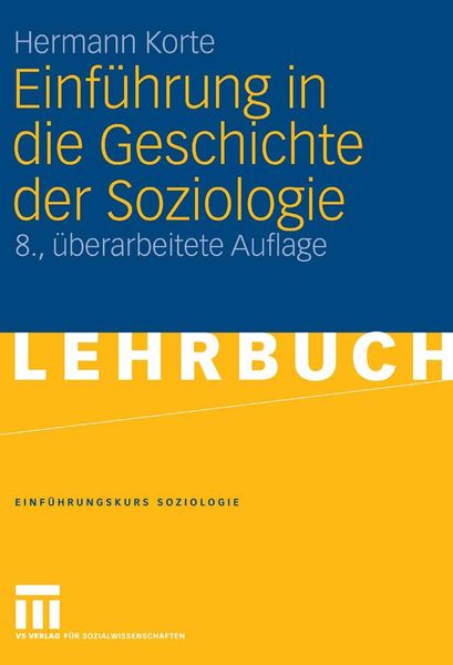 Produktbild: Einf&uuml;hrung in die Geschichte der Soziologie