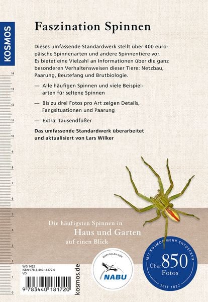 Produktbild: Der Kosmos Spinnenf&uuml;hrer