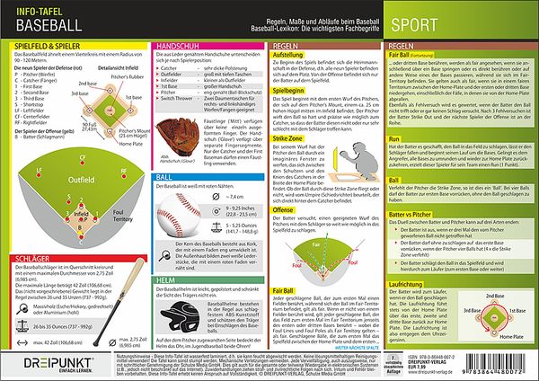 Produktbild: Baseball, Infotafel