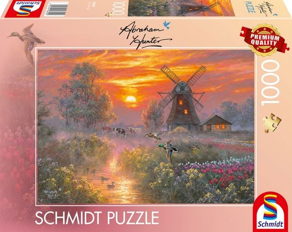 Schmidt 58809 - Abraham Hunter, Abendfrieden, Puzzle, 1000 Teile
