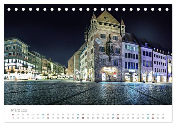 Produktbild: N&uuml;rnberg - Stadt der Br&uuml;cken und Geschichte (Tischkalender 2026 DIN A5 quer), CALVENDO Monatskalender