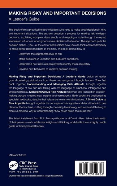 Produktbild: Making Risky and Important Decisions