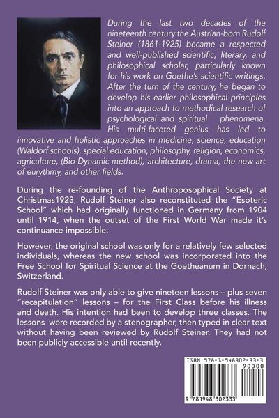 Produktbild: Esoteric Lessons for the First Class of the Free School for Spiritual Science at the Goetheanum