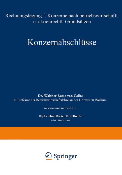 Produktbild: Konzernabschl&uuml;sse
