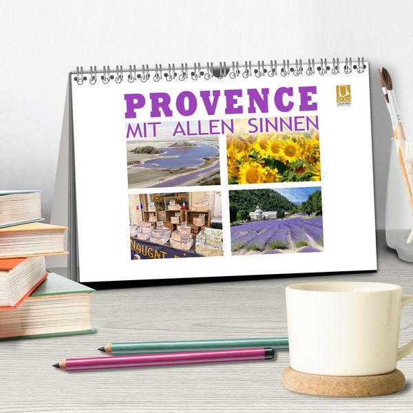 Produktbild: Provence mit allen Sinnen (Tischkalender 2026 DIN A5 quer), CALVENDO Monatskalender
