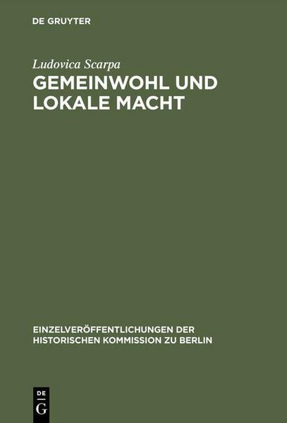 Produktbild: Gemeinwohl und lokale Macht