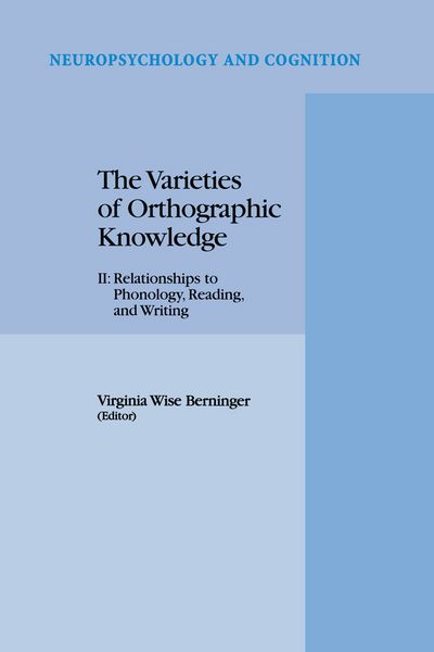 Produktbild: The Varieties of Orthographic Knowledge