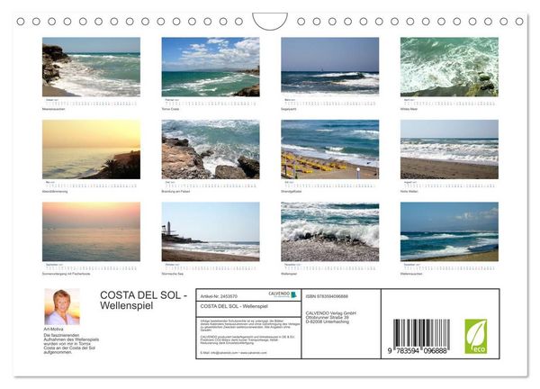 Produktbild: COSTA DEL SOL - Wellenspiel (Wandkalender 2027 DIN A4 quer), CALVENDO Monatskalender