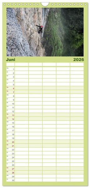 Produktbild: Familienplaner 2026 - Climbing Solutions - Bergsport weltweit mit 5 Spalten (Wandkalender, 21 x 45 cm) CALVENDO