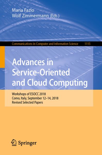 Produktbild: Advances in Service-Oriented and Cloud Computing