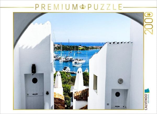 CALVENDO Puzzle Blick auf den Jachthafen von Porto Cervo | 2000 Teile Lege-Größe 90 × 67 cm Foto-Puzzle für glückliche Stunden