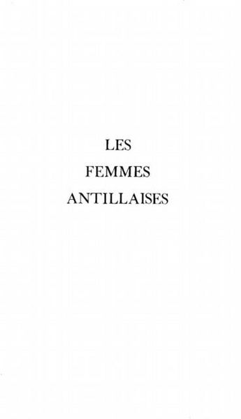 Produktbild: Les Femmes Antillaises