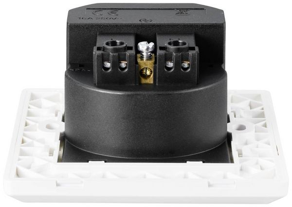Produktbild: Sygonix SY-5238674 Unterputz-Steckdose Power Delivery, erh&ouml;hter Ber&uuml;hrungsschutz, mit USB-C&reg; Wei&szlig;