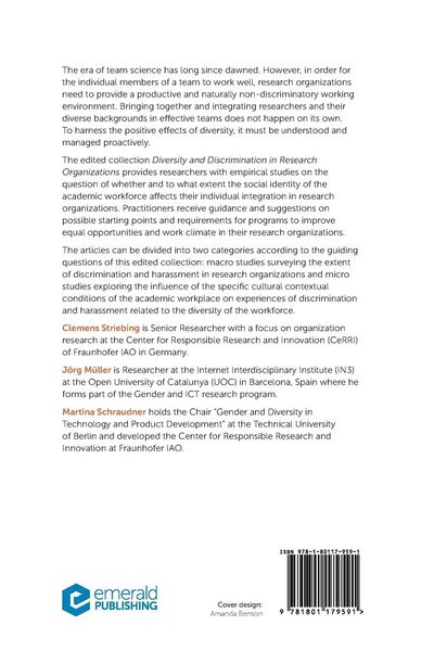 Produktbild: Diversity and Discrimination in Research Organizations