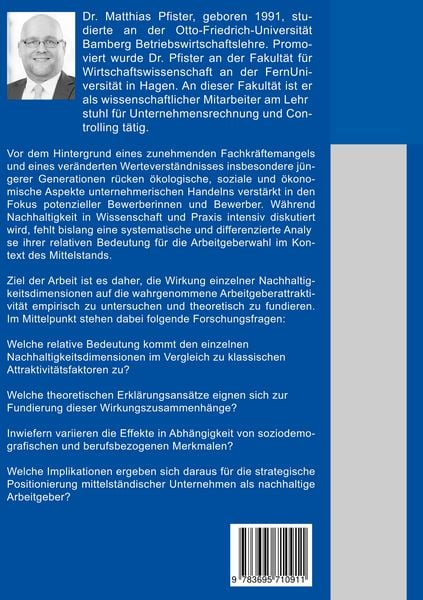 Produktbild: Nachhaltigkeit als Erfolgsfaktor der Arbeitgeberattraktivit&auml;t mittelst&auml;ndischer Unternehmen