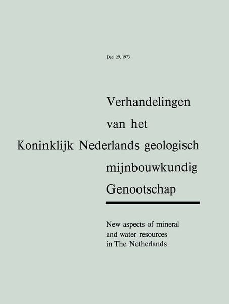 Produktbild: New aspects of mineral and water resources in The Netherlands
