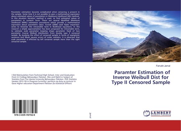 Produktbild: Paramter Estimation of Inverse Weibull Dist for Type II Censored Sample