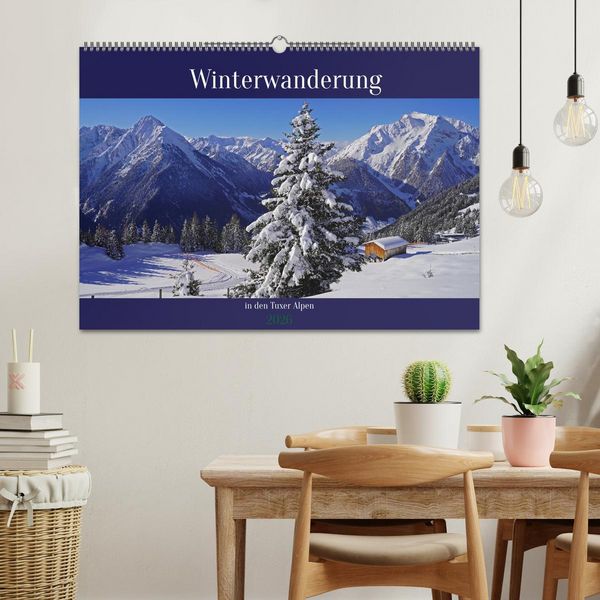Produktbild: Winterwanderung in den Tuxer Alpen (Wandkalender 2026 DIN A2 quer), CALVENDO Monatskalender