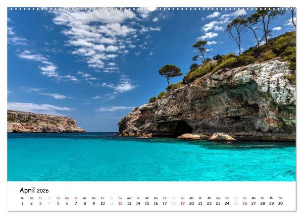 Produktbild: Wildes und romantisches Mallorca (Wandkalender 2026 DIN A2 quer), CALVENDO Monatskalender