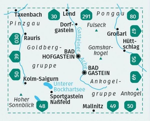 Produktbild: KOMPASS Wanderkarte 040 Bad Gastein, Bad Hofgastein, Dorfgastein 1:35.000