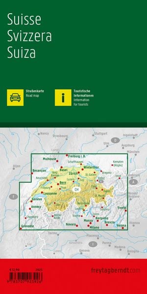 Produktbild: Freytag & berndt Stra&szlig;enkarte Schweiz 1:400.000