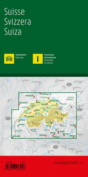 Produktbild: Freytag & berndt Stra&szlig;enkarte Schweiz 1:400.000