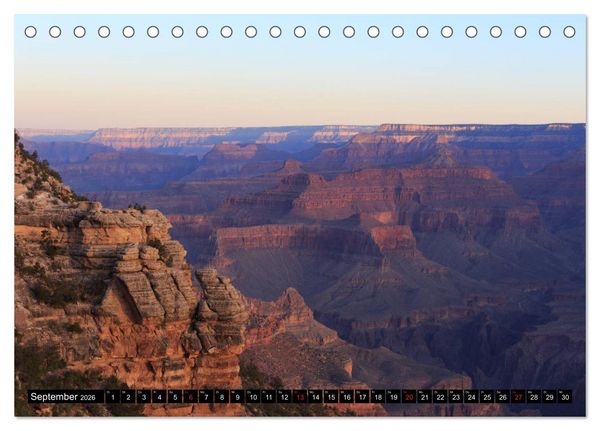 Produktbild: GRAND CANYON - Einblicke (Tischkalender 2026 DIN A5 quer), CALVENDO Monatskalender
