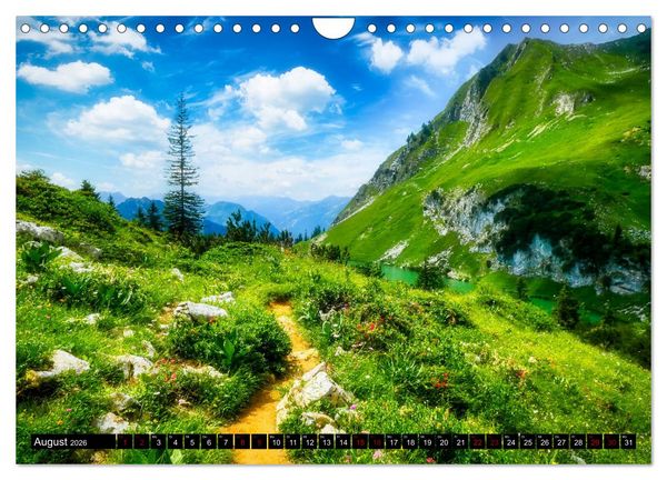 Produktbild: Oberstdorfer Bergwelt (Wandkalender 2026 DIN A4 quer), CALVENDO Monatskalender