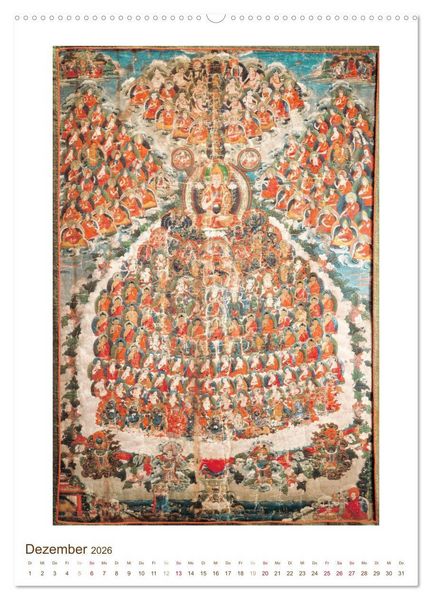 Produktbild: Mit Buddha durchs Jahr: historische Zeichnungen (hochwertiger Premium Wandkalender 2026 DIN A2 hoch), Kunstdruck in Hochglanz