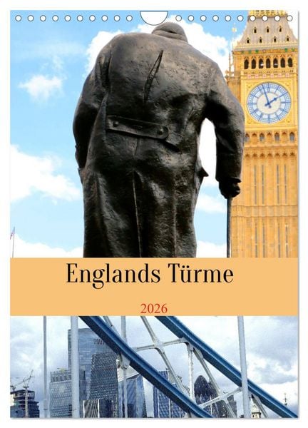 Produktbild: Englands T&uuml;rme (Wandkalender 2026 DIN A4 hoch), CALVENDO Monatskalender