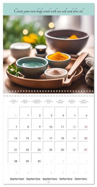 Produktbild: Your spa days at home - Creative AI ideas for home wellness (Wall Calendar 2026 12 &times; 12 Inch) CALVENDO 12 Month Wall Calendar