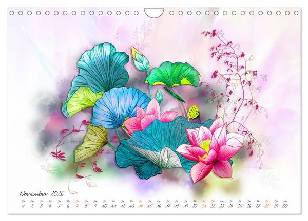 Produktbild: Lotus Bl&uuml;tenzauber (Wandkalender 2026 DIN A4 quer), CALVENDO Monatskalender